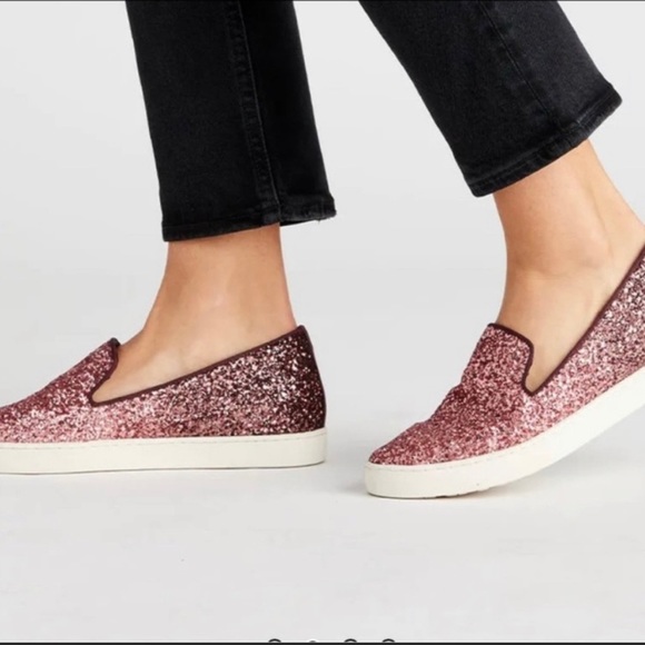 BIRDIES The Swift Slip-on Sneaker in Rose Glitter Size 7 - Picture 3 of 11